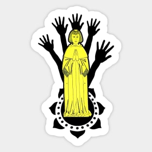 Desperate hands! Praying hands! Sticker